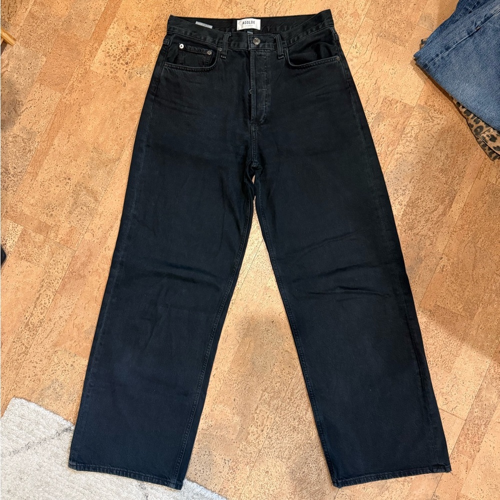 Agolde Low Slung Baggy Jeans - 26 Black